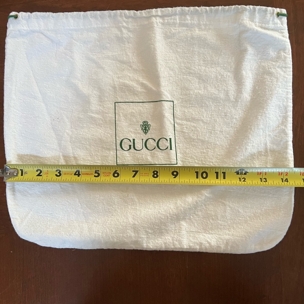 Gucci Dust Bag, genuine, 100% cotton, made in Italy, 14.5 x 12